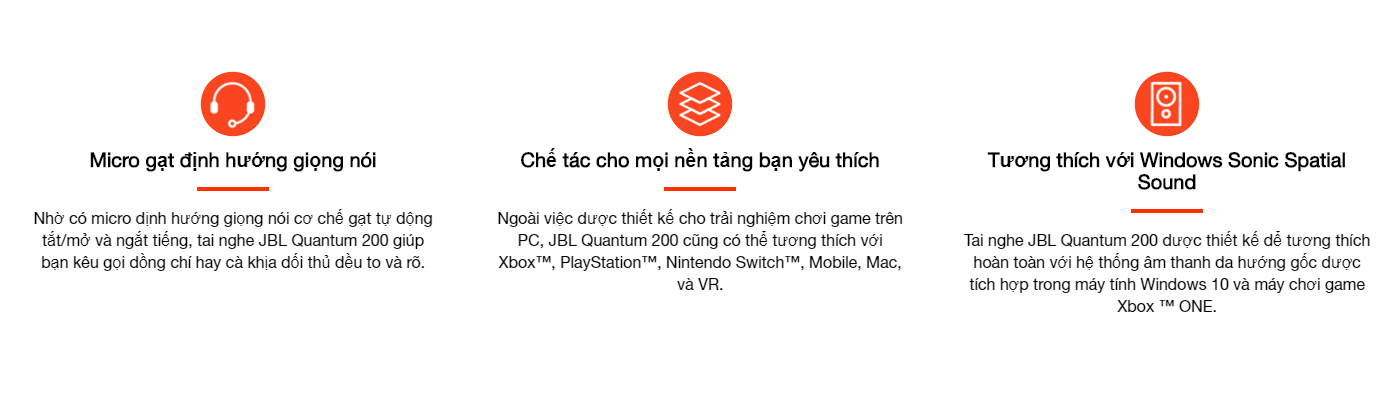 Các tính năng của Tai nghe Gaming JBL Quantum 200